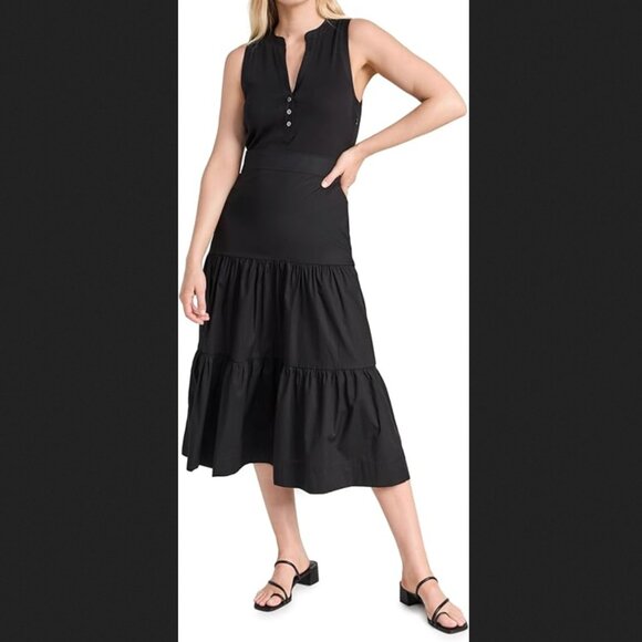 NEW size XL 12 Veronica Beard Black Maxi Dress - Picture 5 of 7
